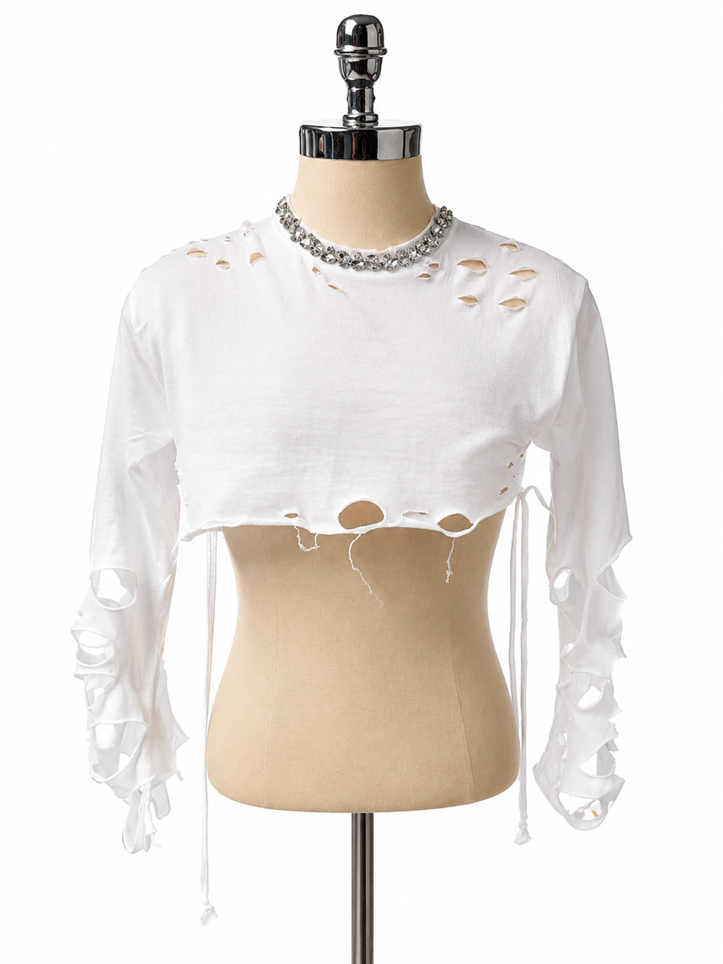 Embellish Crop Crystal Collar